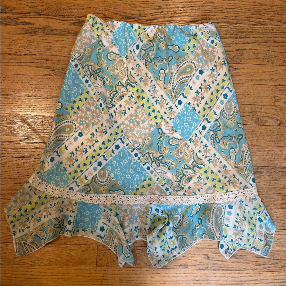 Worthington Patchwork Boho Skirt